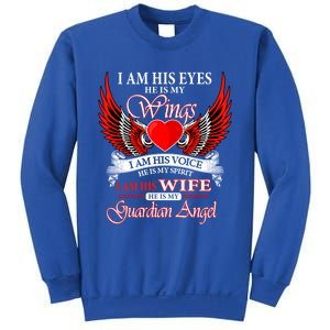 I Am His Wife He Is My Guardian Angel For Wife Lost Husband Gift Sweatshirt