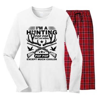 I'm A Hunting T Women's Long Sleeve Flannel Pajama Set 