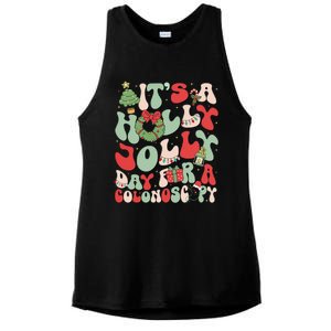 ItS A Holly Xmas Day For A Colonoscopy Christmas Ladies PosiCharge Tri-Blend Wicking Tank