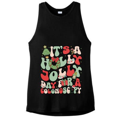 ItS A Holly Xmas Day For A Colonoscopy Christmas Ladies PosiCharge Tri-Blend Wicking Tank