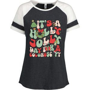 ItS A Holly Xmas Day For A Colonoscopy Christmas Enza Ladies Jersey Colorblock Tee