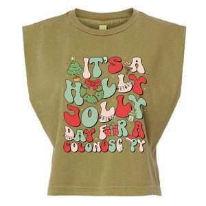 ItS A Holly Xmas Day For A Colonoscopy Christmas Garment-Dyed Women's Muscle Tee