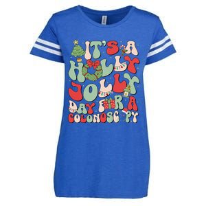 ItS A Holly Xmas Day For A Colonoscopy Christmas Enza Ladies Jersey Football T-Shirt