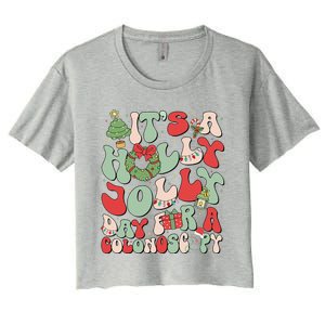 ItS A Holly Xmas Day For A Colonoscopy Christmas Women's Crop Top Tee