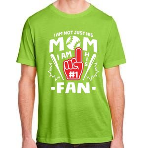 I Am His Number 1 Fan Funny Baseball Mom Gift Great Gift Adult ChromaSoft Performance T-Shirt