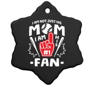 I Am His Number 1 Fan Funny Baseball Mom Gift Great Gift Ceramic Star Ornament