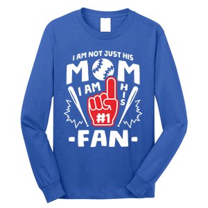 I Am His Number 1 Fan Funny Baseball Mom Gift Great Gift Long Sleeve Shirt