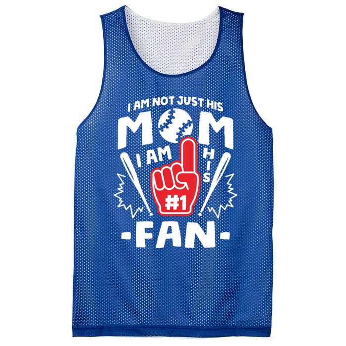 I Am His Number 1 Fan Funny Baseball Mom Gift Great Gift Mesh Reversible Basketball Jersey Tank