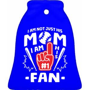 I Am His Number 1 Fan Funny Baseball Mom Gift Great Gift Ceramic Bell Ornament