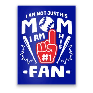 I Am His Number 1 Fan Funny Baseball Mom Gift Great Gift Poster