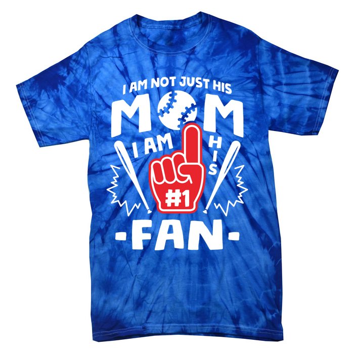 I Am His Number 1 Fan Funny Baseball Mom Gift Great Gift Tie-Dye T-Shirt