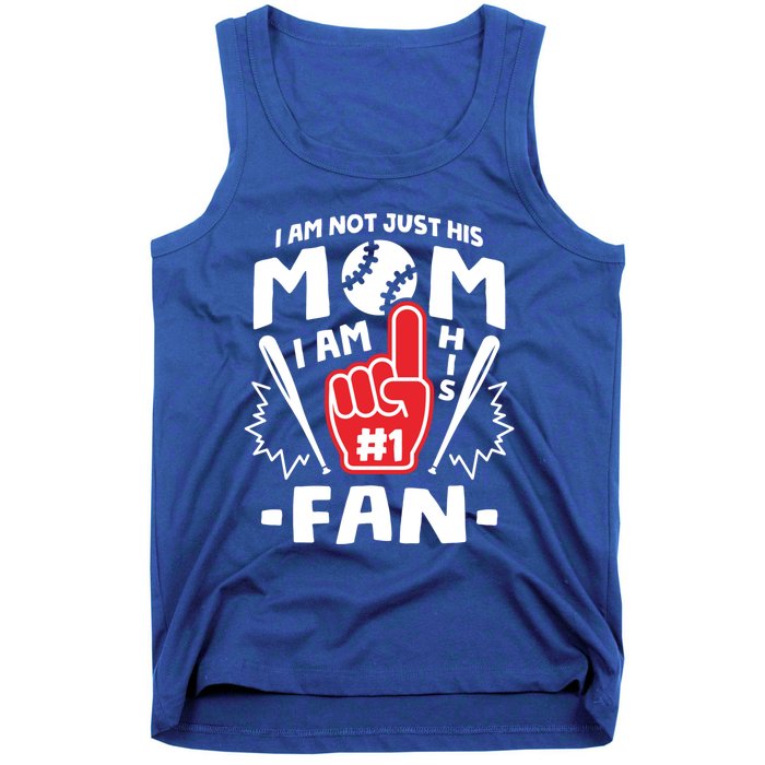 I Am His Number 1 Fan Funny Baseball Mom Gift Great Gift Tank Top