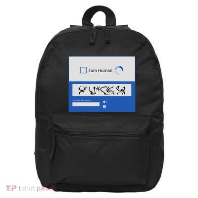 I Am Human Captcha Verification 16 in Basic Backpack