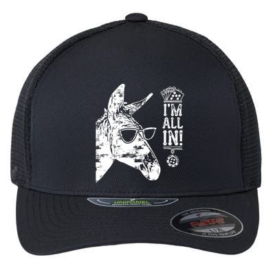 I'm All In Funny Poker Donkey Flexfit Unipanel Trucker Cap