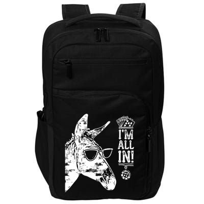I'm All In Funny Poker Donkey Impact Tech Backpack