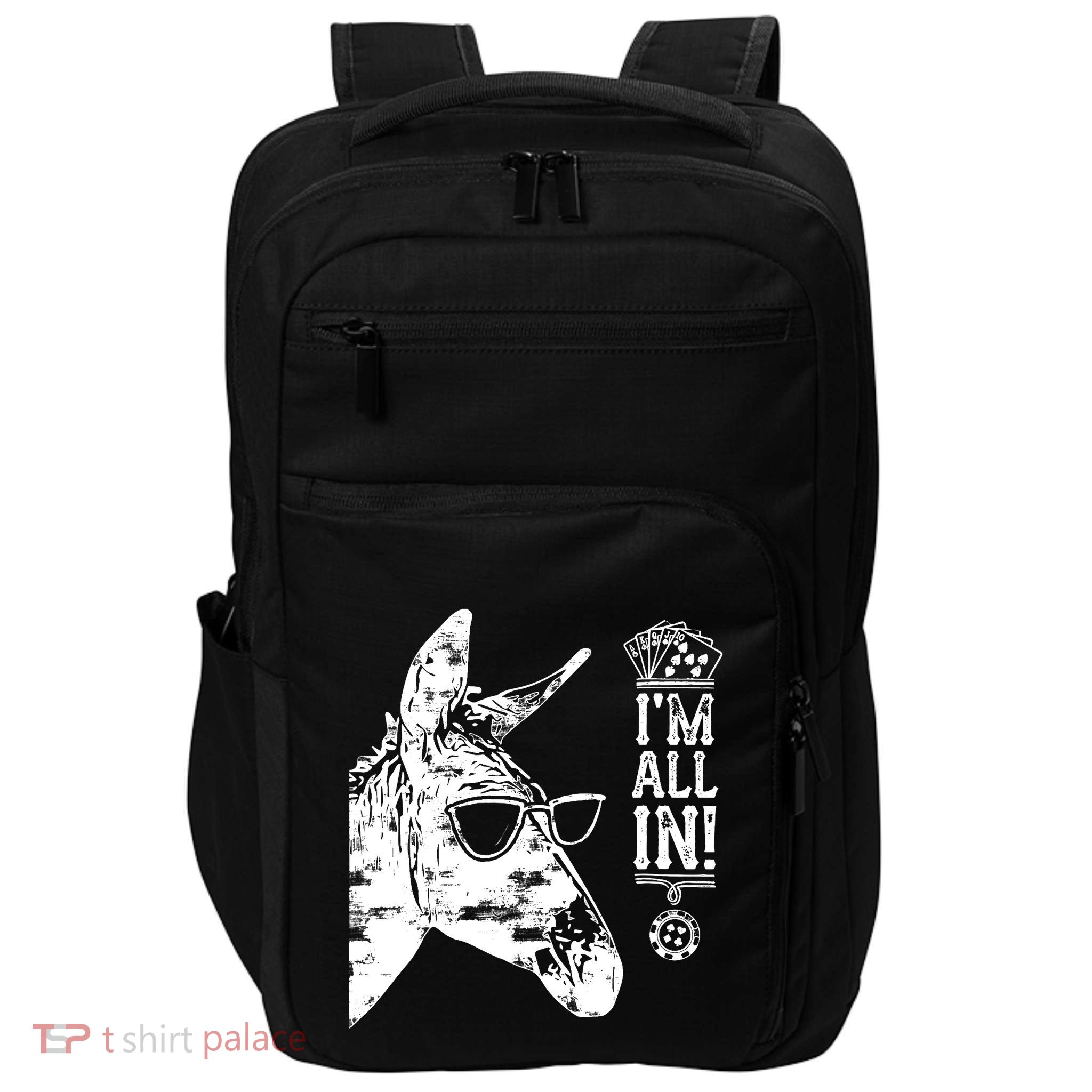 I'm All In Funny Poker Donkey Impact Tech Backpack