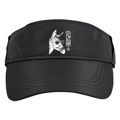 I'm All In Funny Poker Donkey Adult Drive Performance Visor