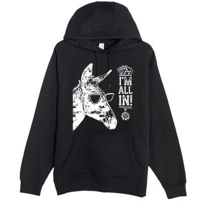 I'm All In Funny Poker Donkey Premium Pullover Hoodie