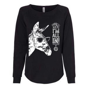 I'm All In Funny Poker Donkey Womens California Wash Sweatshirt