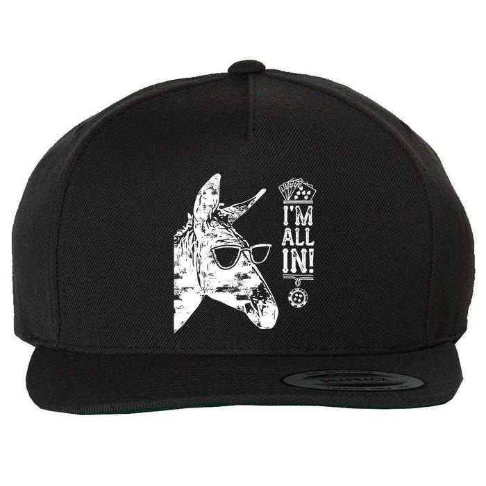 I'm All In Funny Poker Donkey Wool Snapback Cap