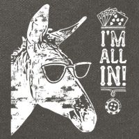I'm All In Funny Poker Donkey Cotton Canvas Backpack