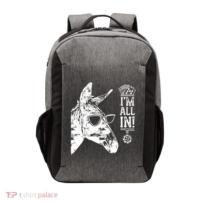 I'm All In Funny Poker Donkey Vector Backpack