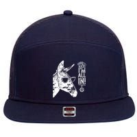 I'm All In Funny Poker Donkey 7 Panel Mesh Trucker Snapback Hat