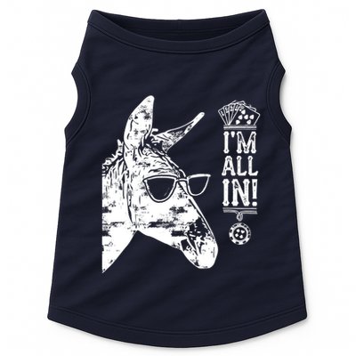 I'm All In Funny Poker Donkey Doggie Tank