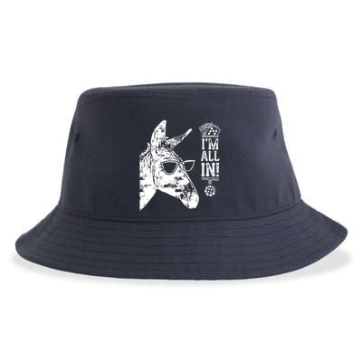I'm All In Funny Poker Donkey Sustainable Bucket Hat