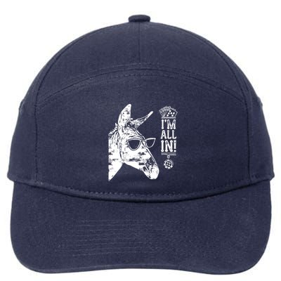 I'm All In Funny Poker Donkey 7-Panel Snapback Hat