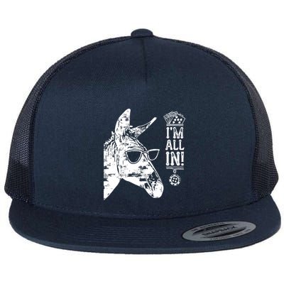 I'm All In Funny Poker Donkey Flatbill Hat