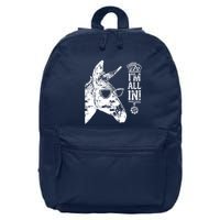 I'm All In Funny Poker Donkey 16 in Basic Backpack