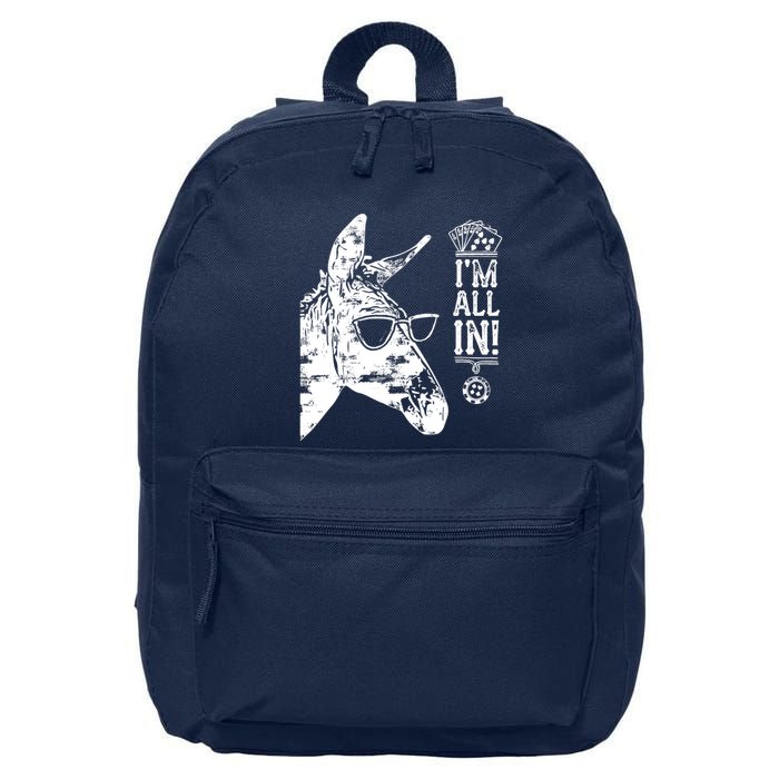 I'm All In Funny Poker Donkey 16 in Basic Backpack