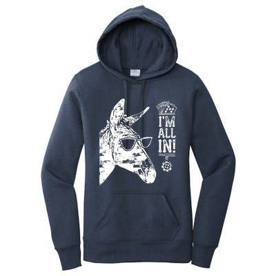 I'm All In Funny Poker Donkey Women's Pullover Hoodie