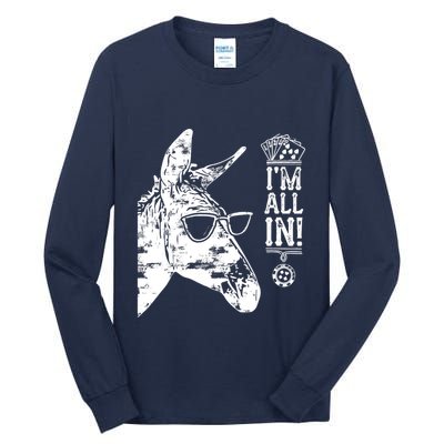 I'm All In Funny Poker Donkey Tall Long Sleeve T-Shirt