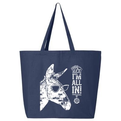 I'm All In Funny Poker Donkey 25L Jumbo Tote