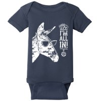I'm All In Funny Poker Donkey Baby Bodysuit