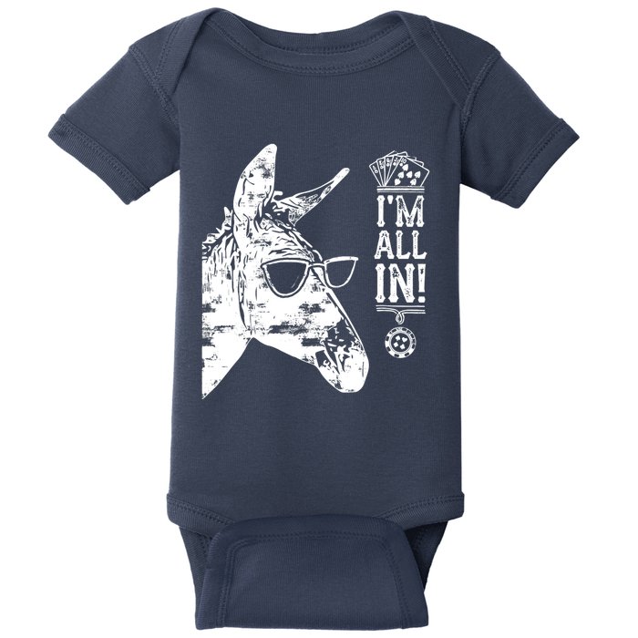 I'm All In Funny Poker Donkey Baby Bodysuit