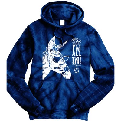 I'm All In Funny Poker Donkey Tie Dye Hoodie