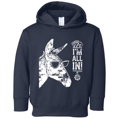 I'm All In Funny Poker Donkey Toddler Hoodie