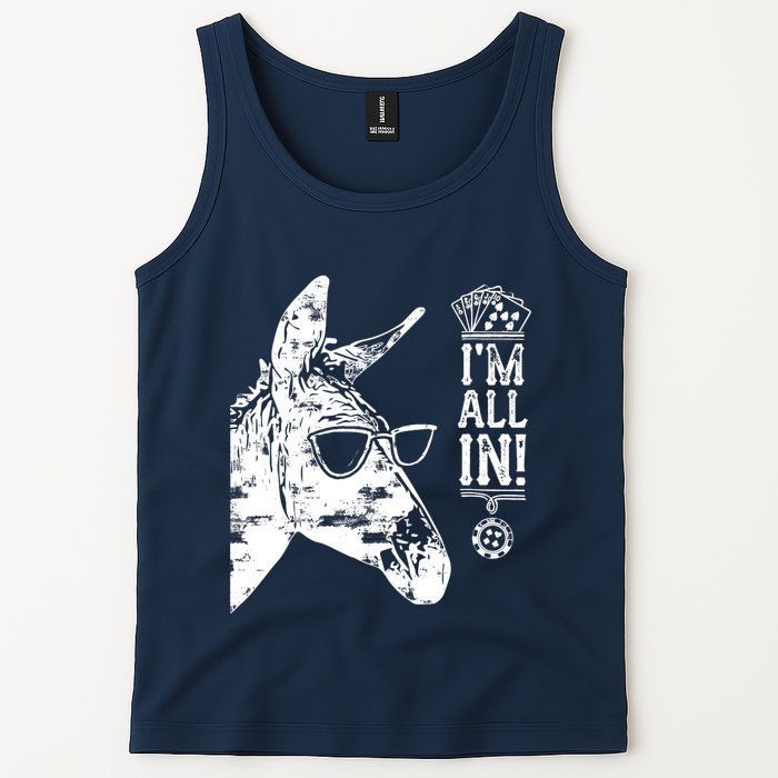 I'm All In Funny Poker Donkey Tank Top