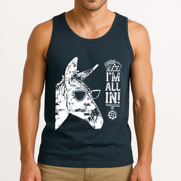 I'm All In Funny Poker Donkey Tank Top