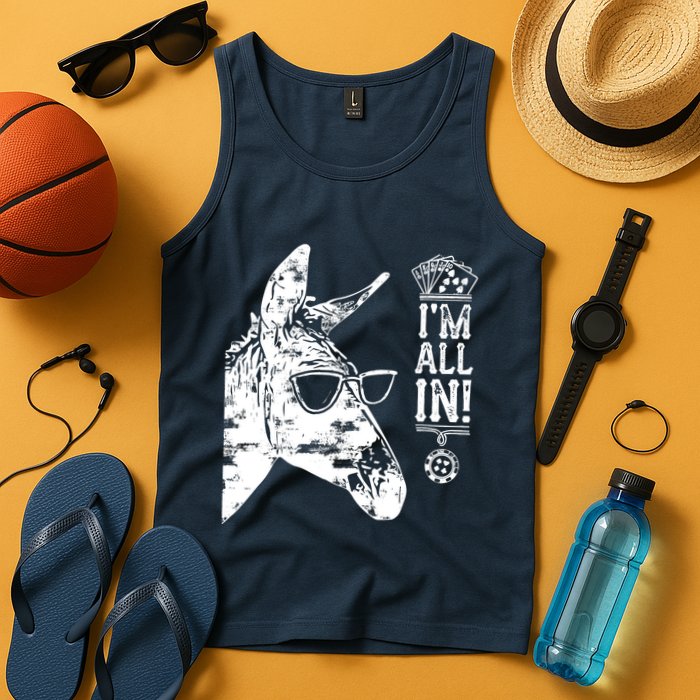 I'm All In Funny Poker Donkey Tank Top