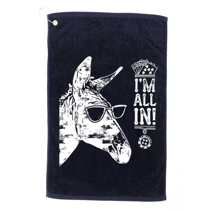 I'm All In Funny Poker Donkey Golf Towel