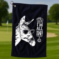 I'm All In Funny Poker Donkey Golf Towel