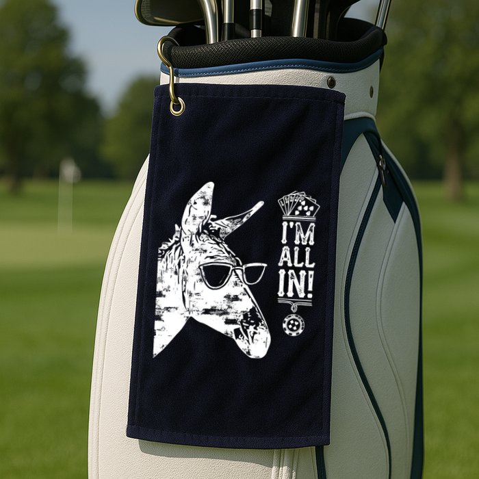 I'm All In Funny Poker Donkey Golf Towel
