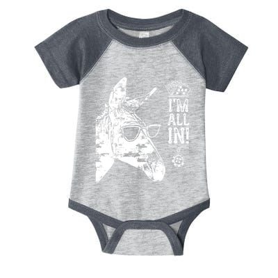 I'm All In Funny Poker Donkey Infant Baby Jersey Bodysuit