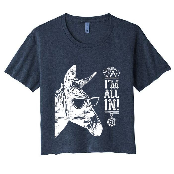 I'm All In Funny Poker Donkey Crop Top