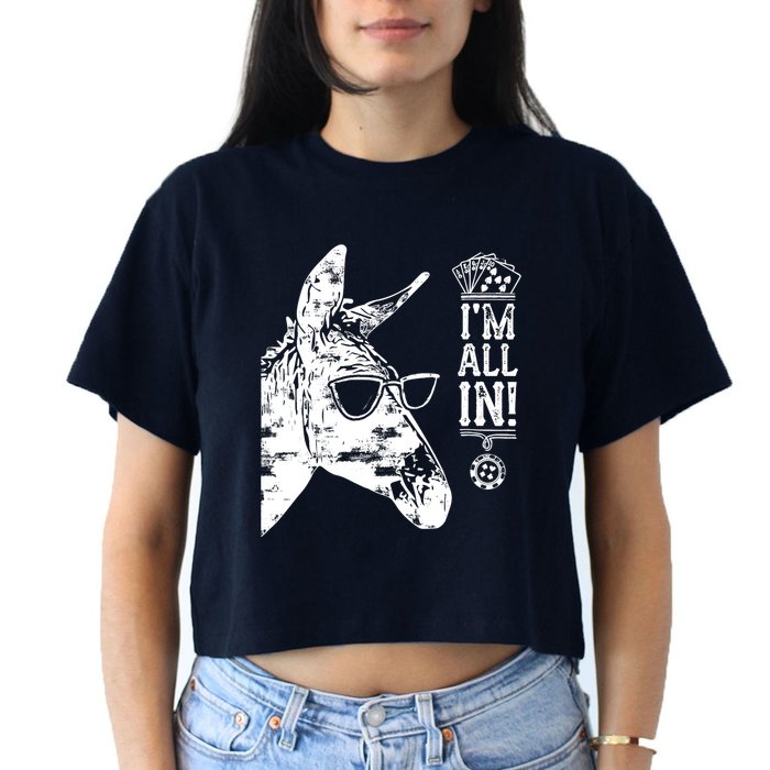 I'm All In Funny Poker Donkey Crop Top