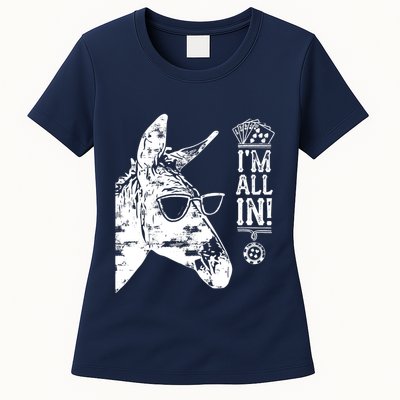 I'm All In Funny Poker Donkey Womens T-Shirt